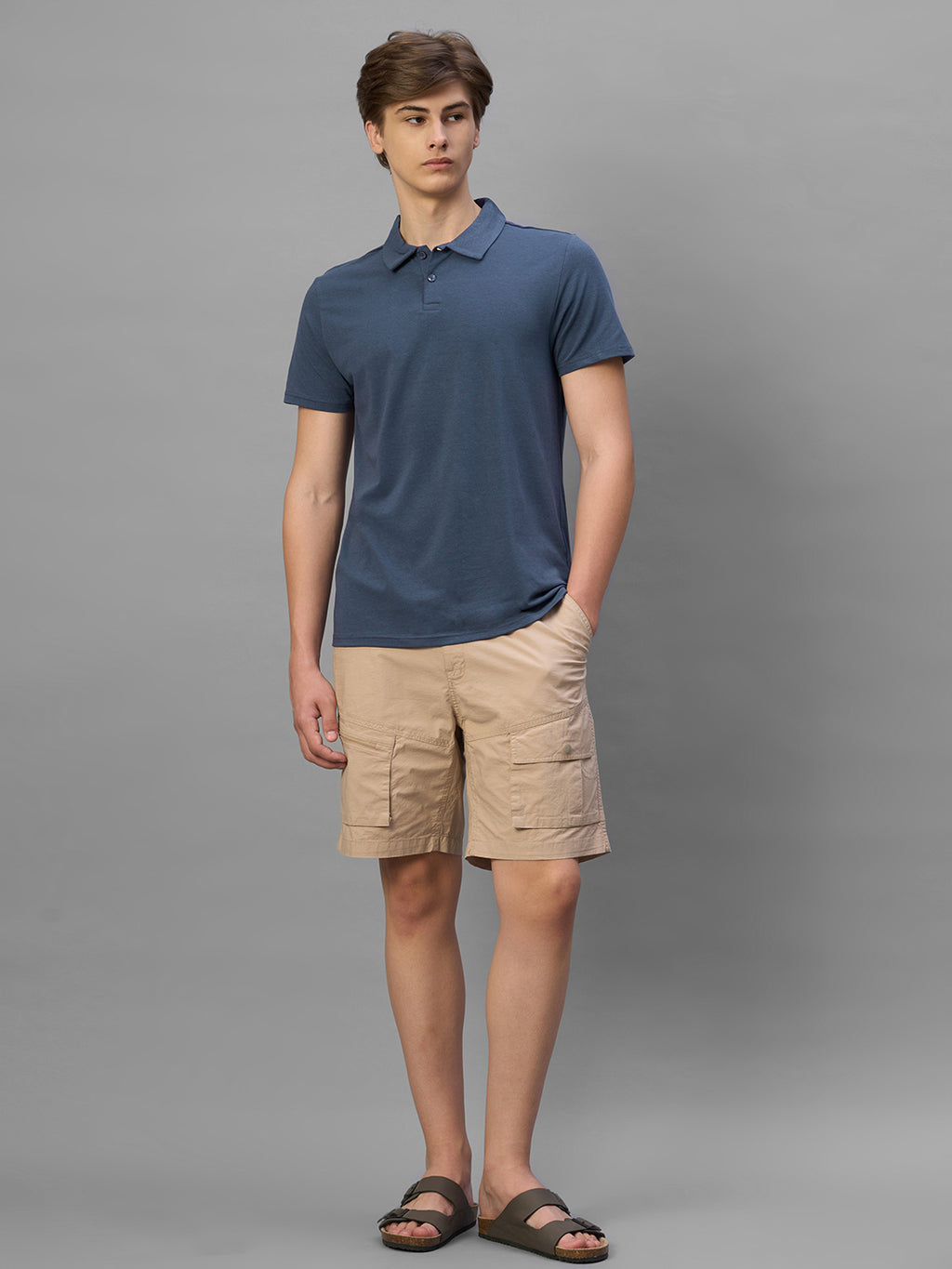 Men's Lavender Cotton Bamboo Elastane Regular Fit Tshirt