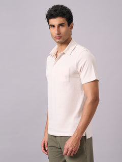 Men's 100% Organic Cotton Regular Fit Tshirt Natural