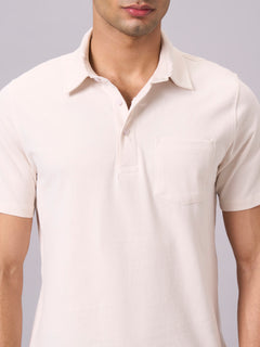 Men's 100% Organic Cotton Regular Fit Tshirt Natural