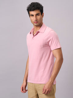 Men's 100% Organic Cotton Regular Fit Tshirt Light Pink