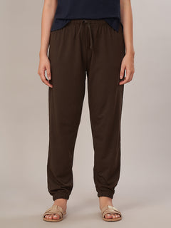 Women's Bamboo Regular Fit Knit Pant Brown