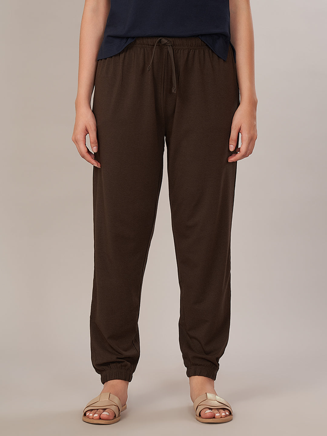Women's Bamboo Regular Fit Knit Pant Brown