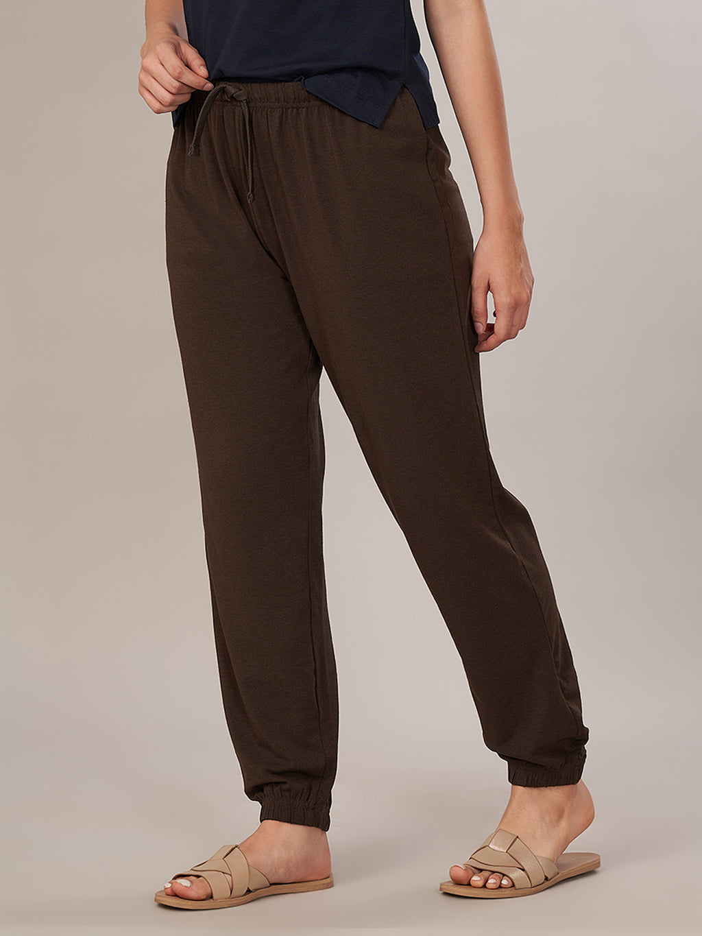Women's Bamboo Regular Fit Knit Pant Brown