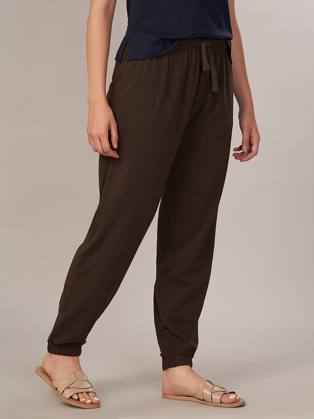 Women's Bamboo Regular Fit Knit Pant Brown