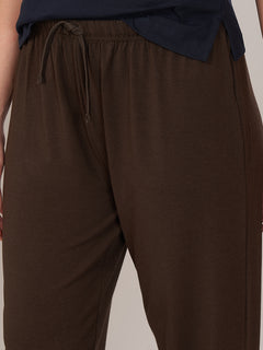 Women's Bamboo Regular Fit Knit Pant Brown