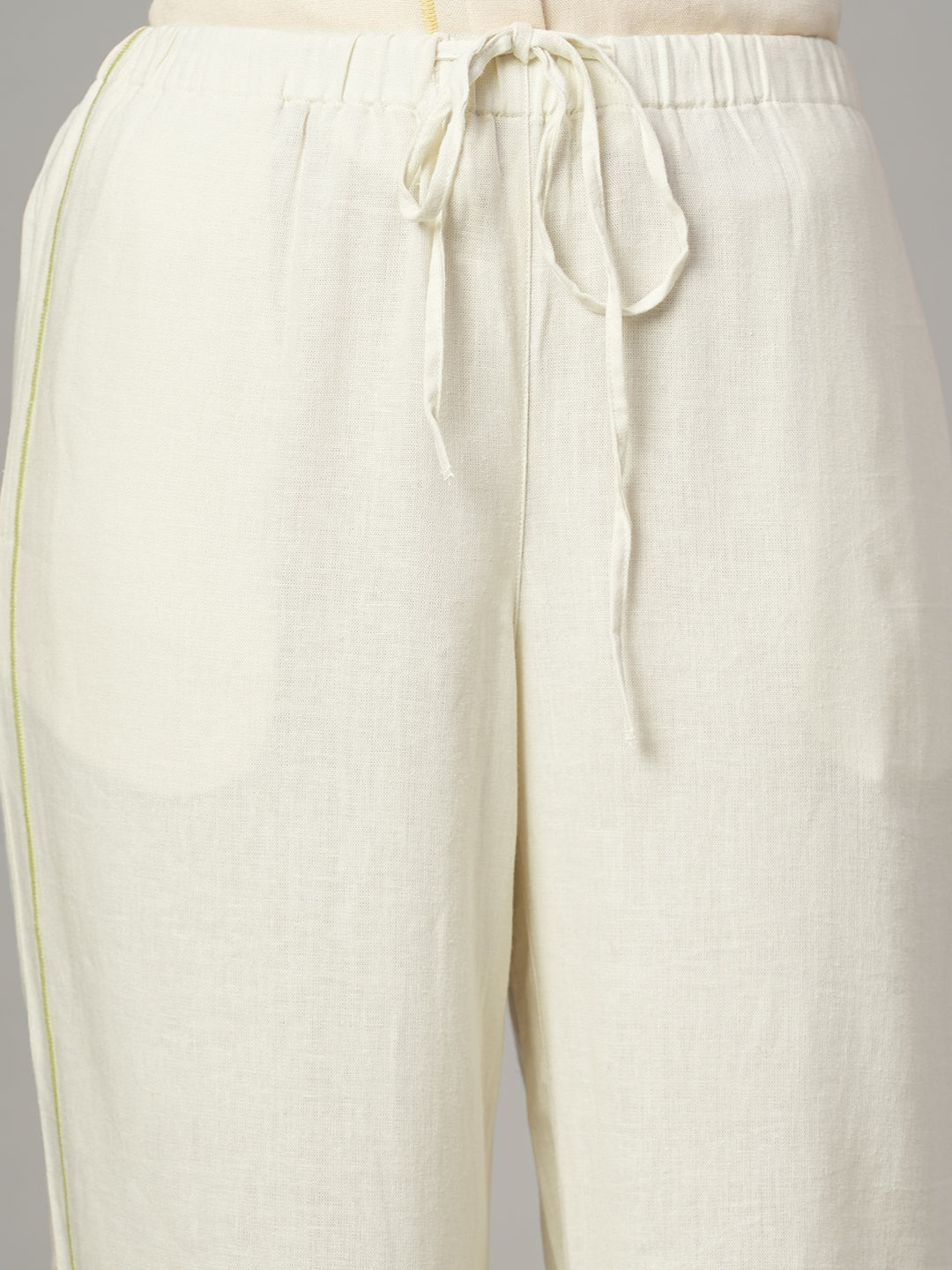 Women's Natural Linen Viscose Regular Fit Pant
