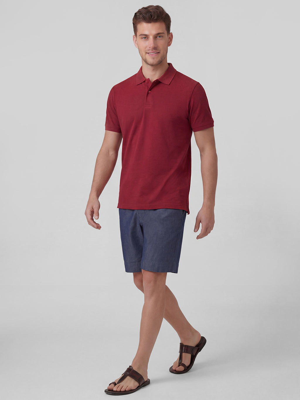 Men's Red 100% Organic Cotton Regular Fit Tshirt