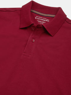 Men’s Organic Cotton Regular Fit Half Sleeve T-Shirt Red