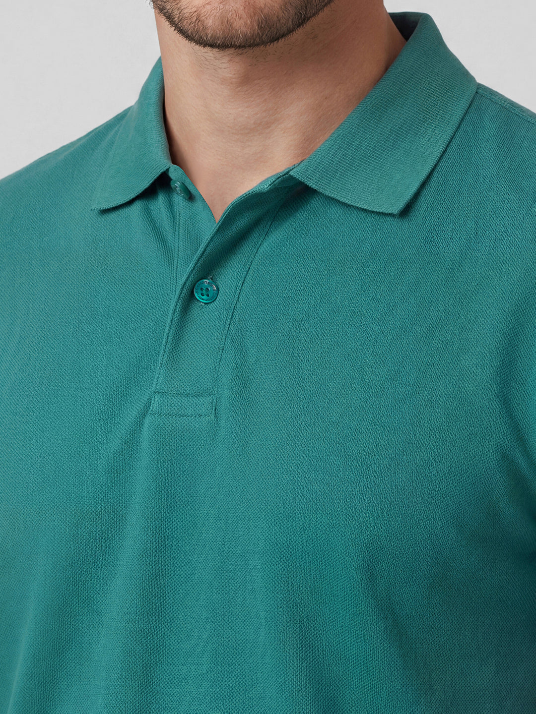 Men's Teal 100% Organic Cotton Regular Fit Tshirt