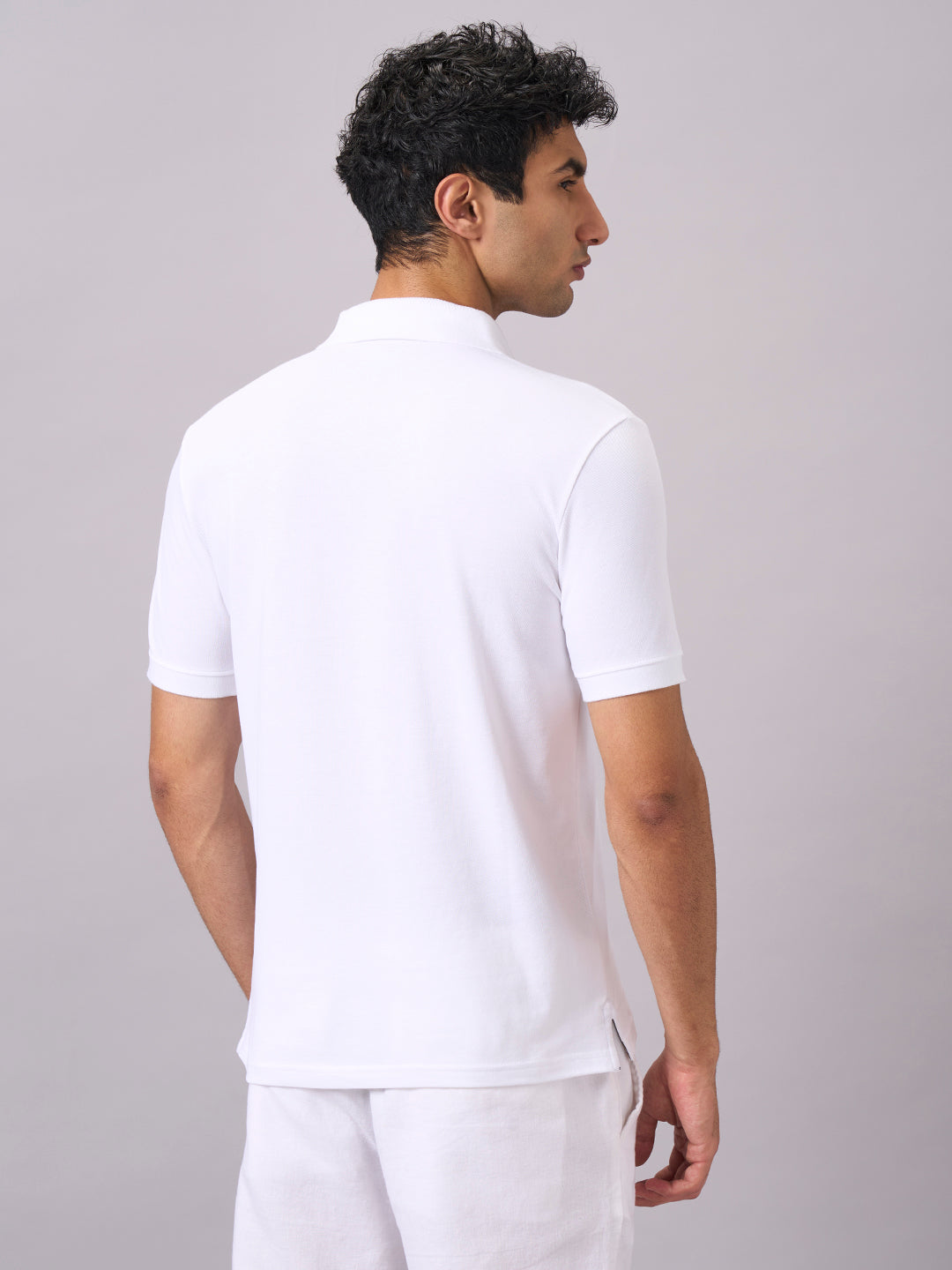 Men's White 100% Organic Cotton Regular Fit Tshirt