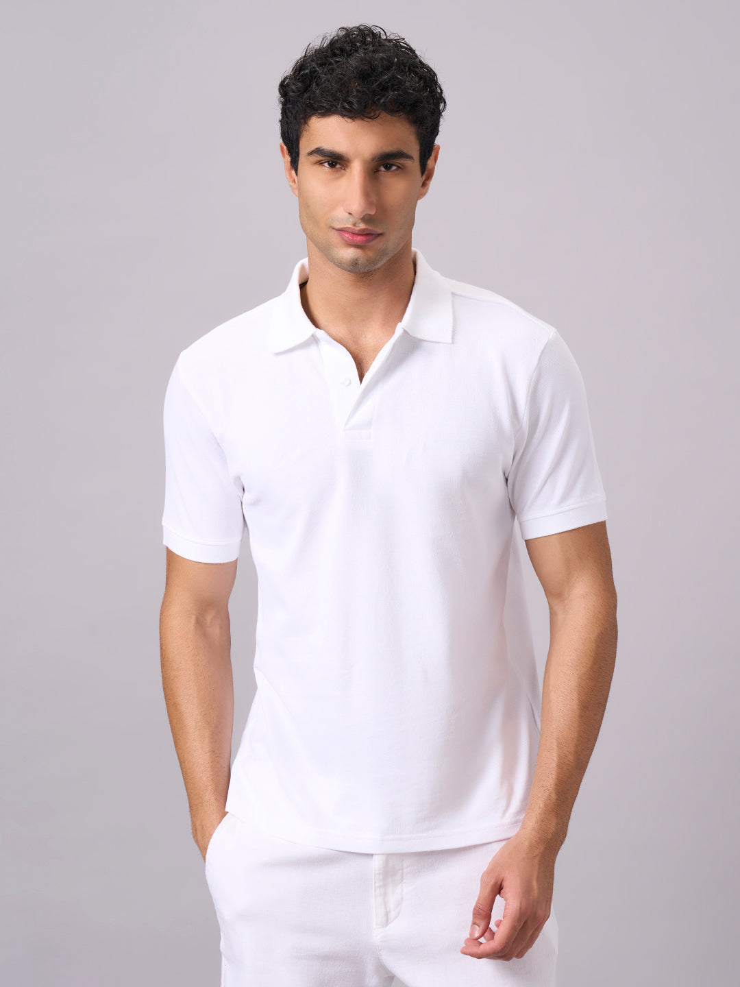 Men's White 100% Organic Cotton Regular Fit Tshirt