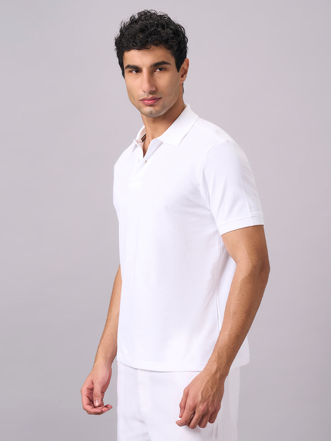 Men's White 100% Organic Cotton Regular Fit Tshirt