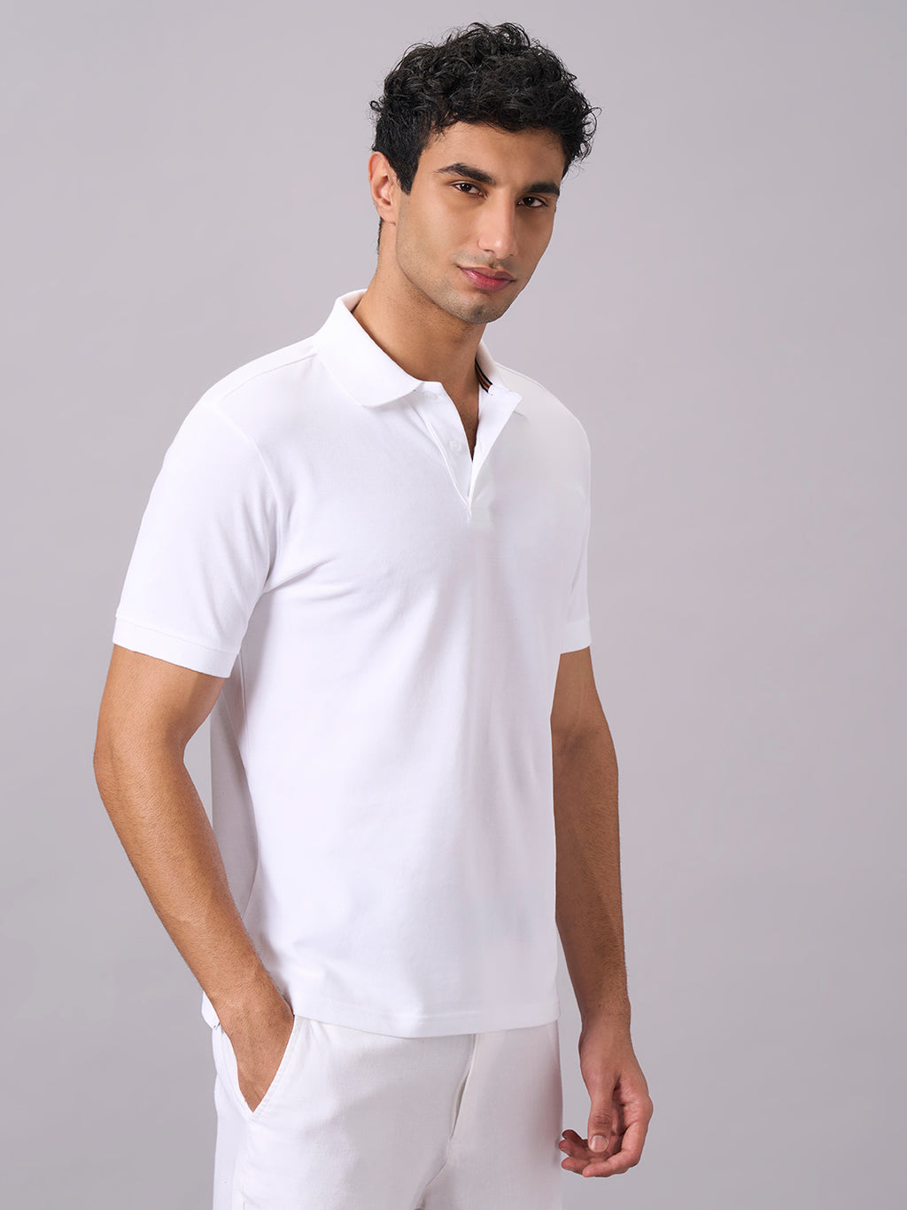 Men's White 100% Organic Cotton Regular Fit Tshirt