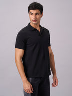 Men's Black 100% Organic Cotton Regular Fit Tshirt