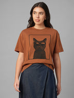 Women's Rust 100% Organic Cotton Regular Fit Tshirt