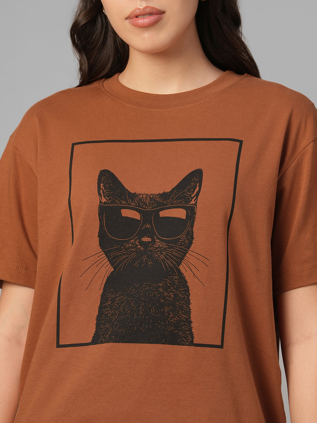 Women's Rust 100% Organic Cotton Regular Fit Tshirt