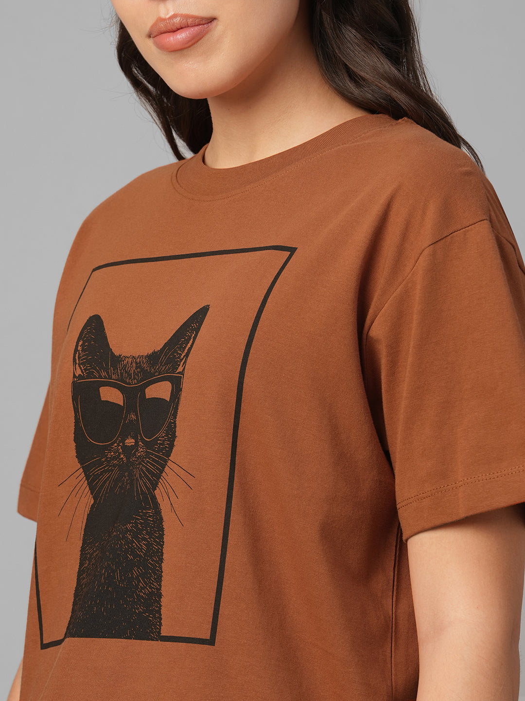 Women's Rust 100% Organic Cotton Regular Fit Tshirt