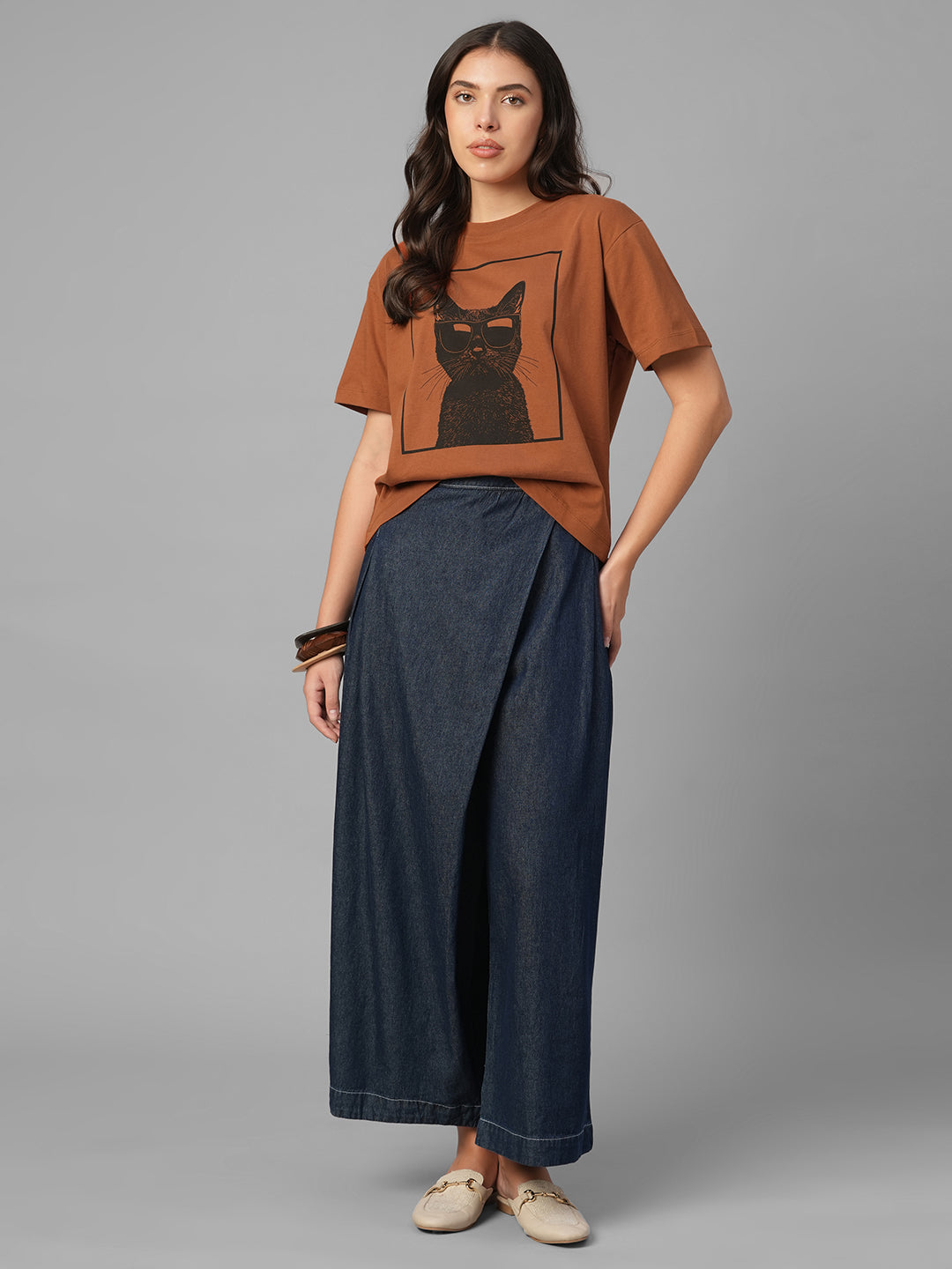 Women's Rust 100% Organic Cotton Regular Fit Tshirt