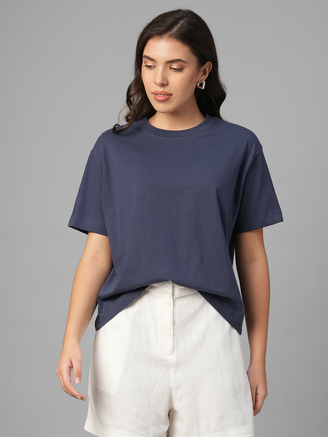 Women's Lavender 100% Organic Cotton Regular Fit Tshirt
