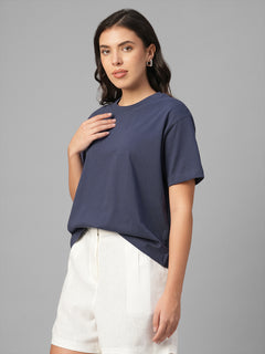 Women's Lavender 100% Organic Cotton Regular Fit Tshirt