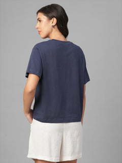 Women's Lavender 100% Organic Cotton Regular Fit Tshirt