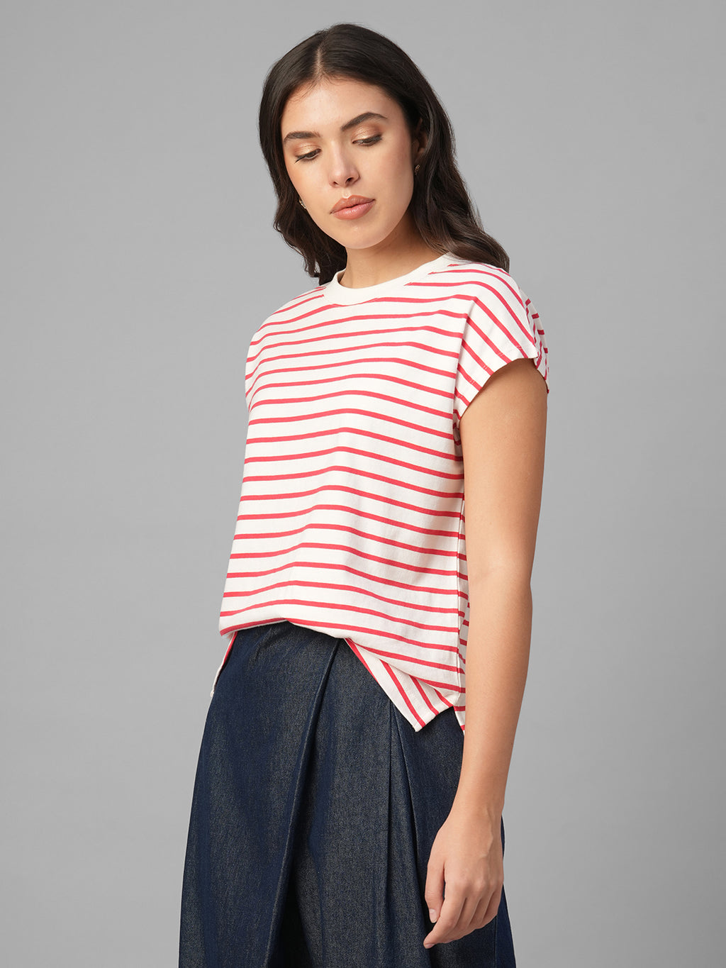 Women's Red 100% Organic Cotton Regular Fit Tshirt