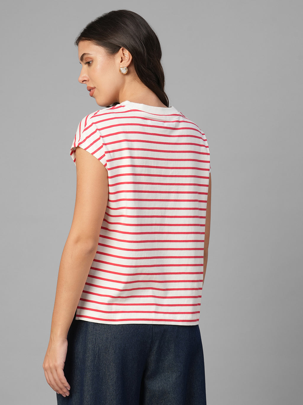 Women's Red 100% Organic Cotton Regular Fit Tshirt