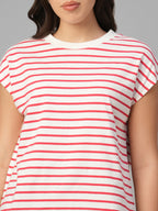Women's Red 100% Organic Cotton Regular Fit Tshirt