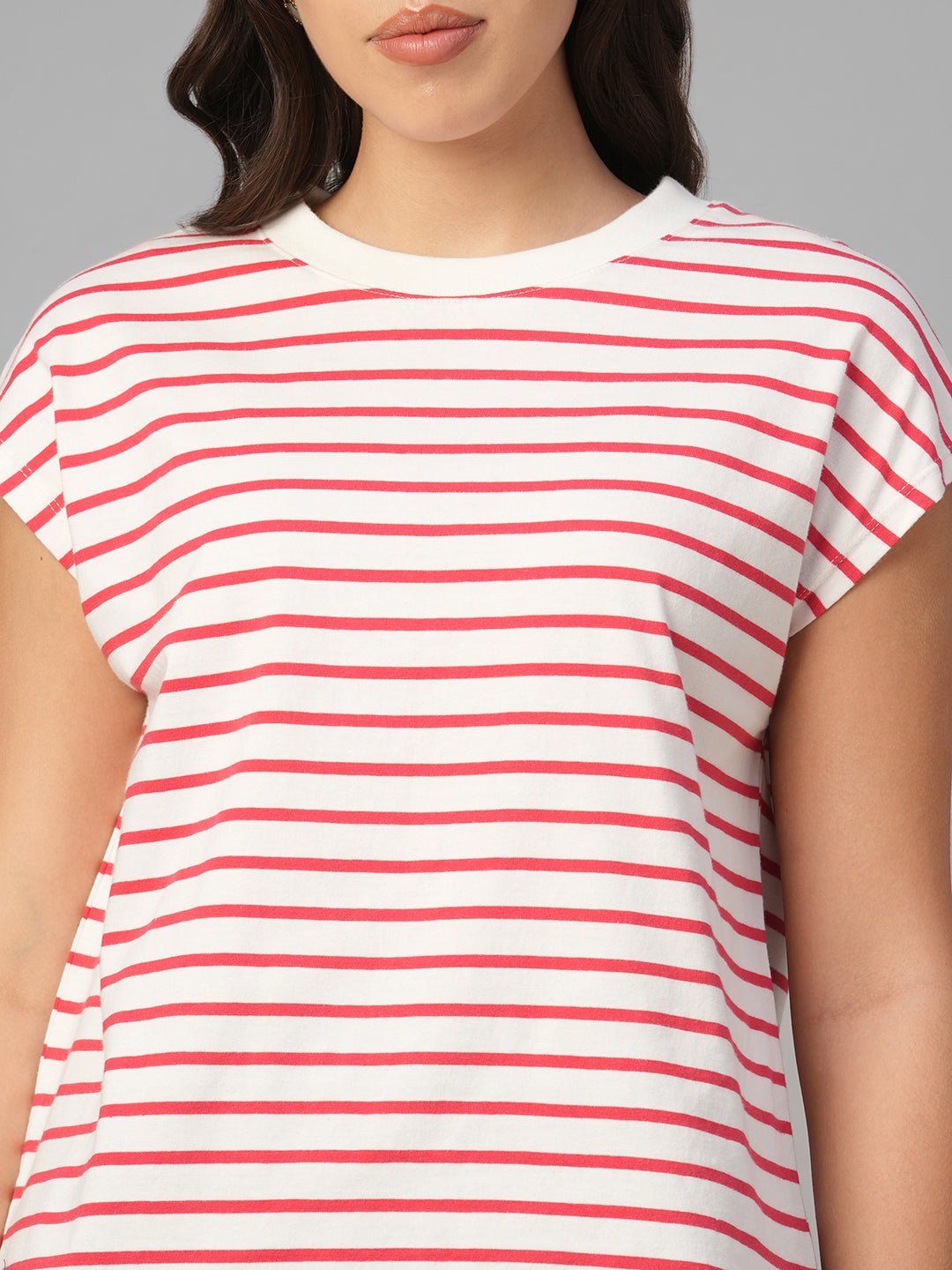 Women's Red 100% Organic Cotton Regular Fit Tshirt
