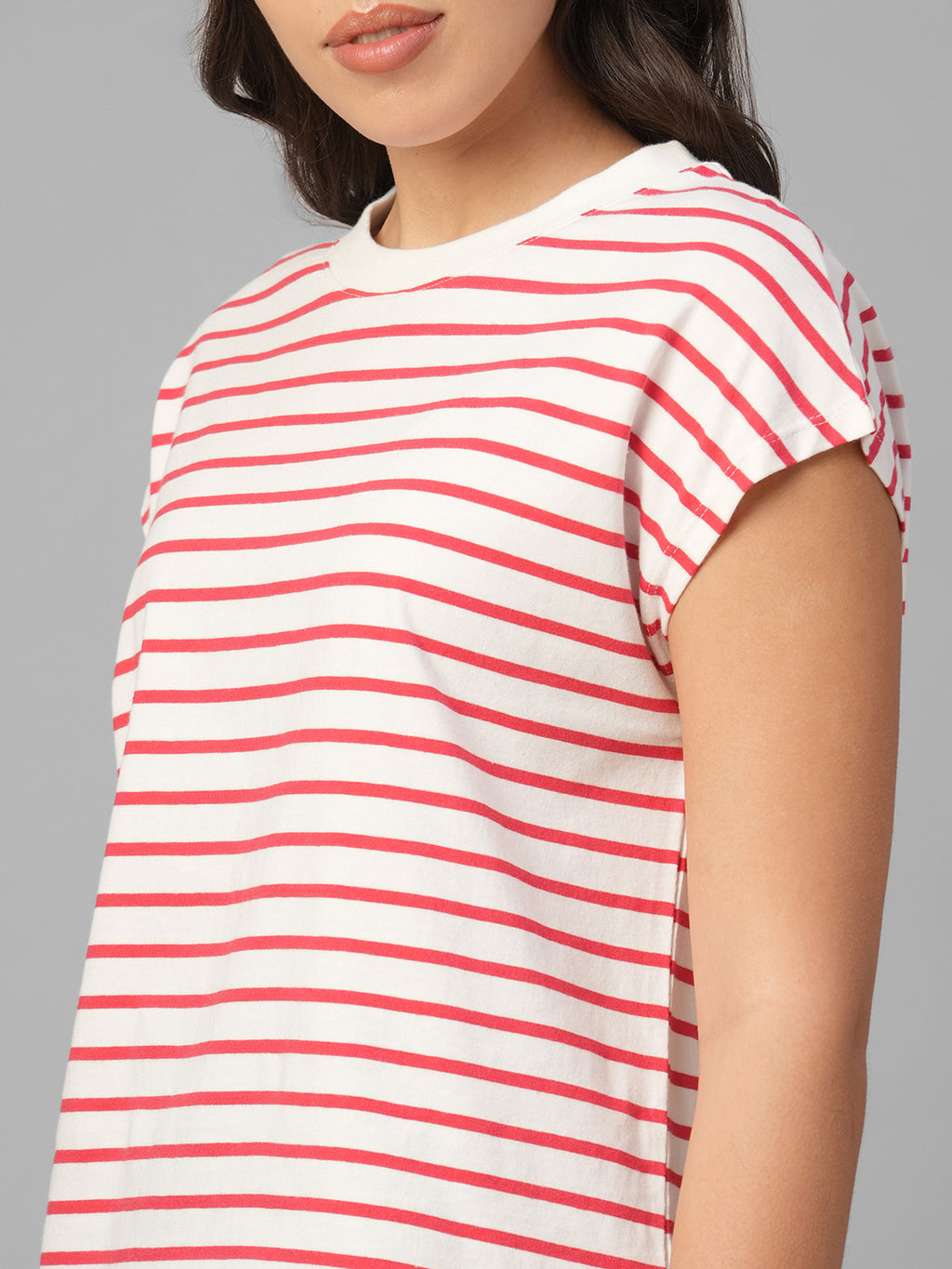 Women's Red 100% Organic Cotton Regular Fit Tshirt