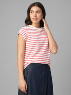 Women's Red 100% Organic Cotton Regular Fit Tshirt