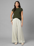 Women's Dk Green 100% Organic Cotton Regular Fit Tshirt