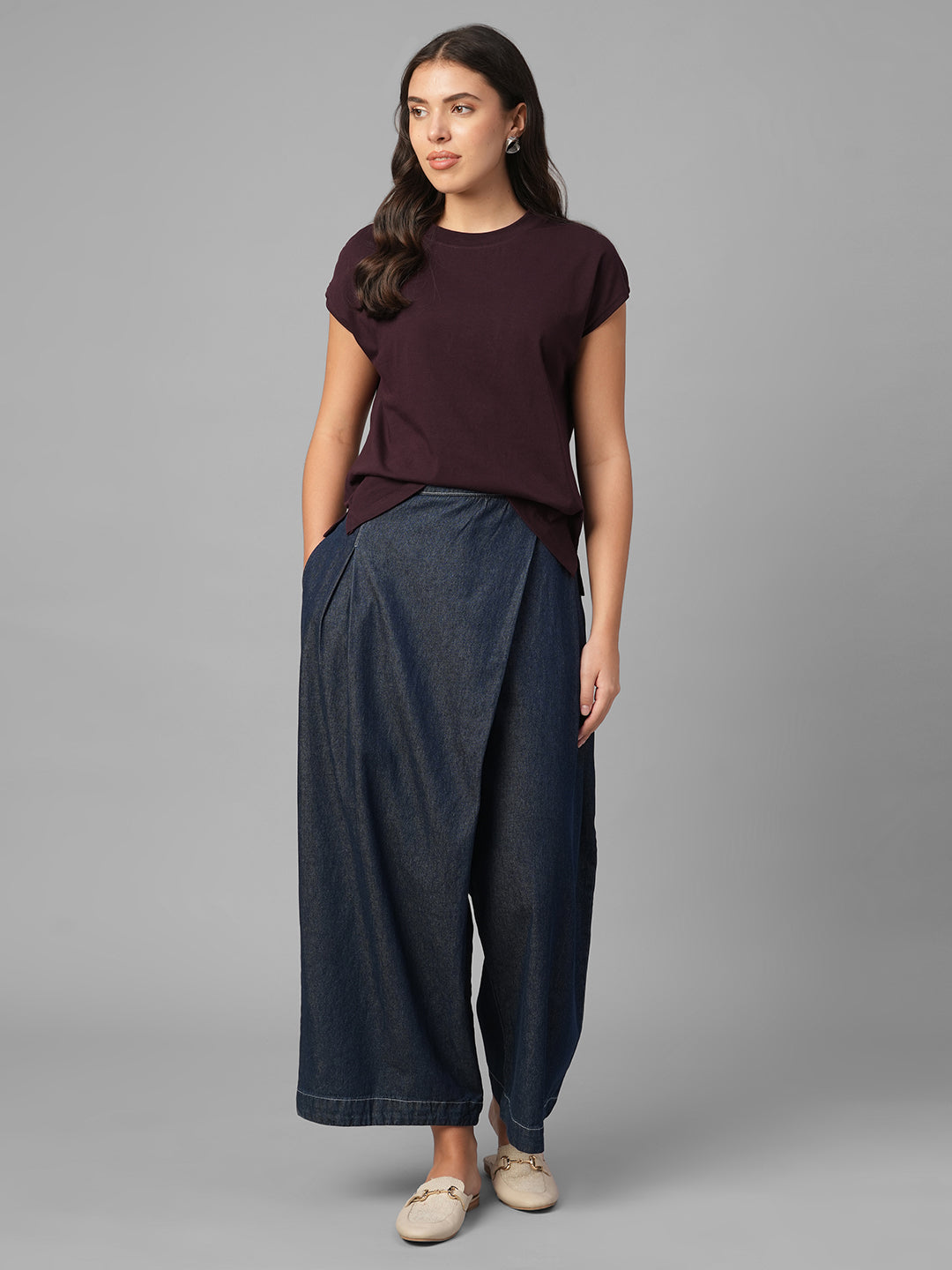 Women's Wine 100% Organic Cotton Regular Fit Tshirt