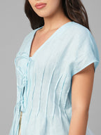 Women's Sky 100% Linen Regular Fit Blouse