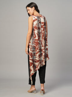 Women's Red Modal Viscose Regular Fit Blouse