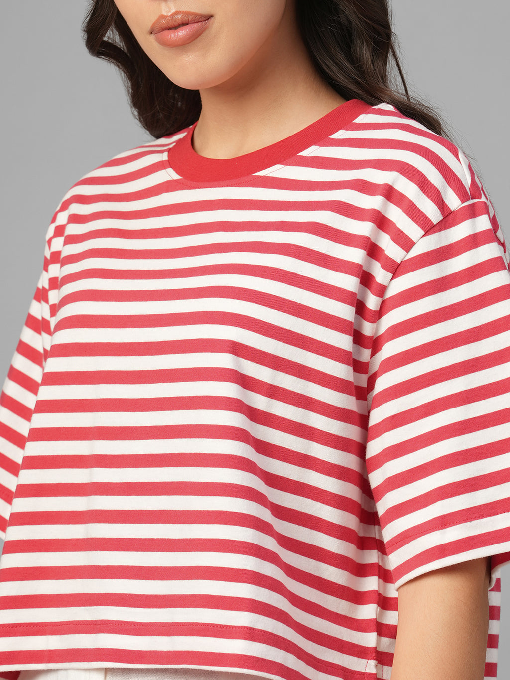 Women's Red 100% Organic Cotton Regular Fit Tshirt