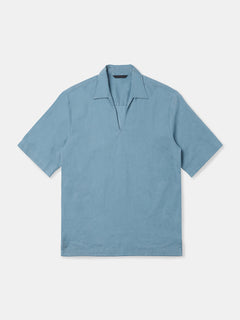 Men's Linen Cotton Regular Fit Shirt Blue