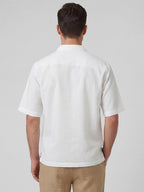 Men's White Linen Cotton Regular Fit Shirt