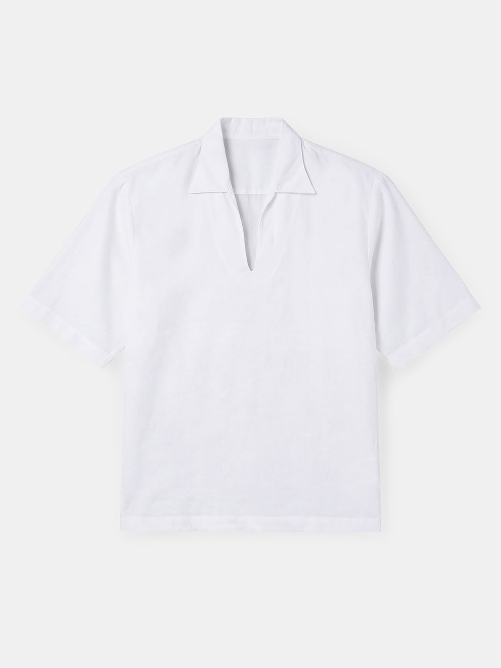 Men's White Linen Cotton Regular Fit Shirt