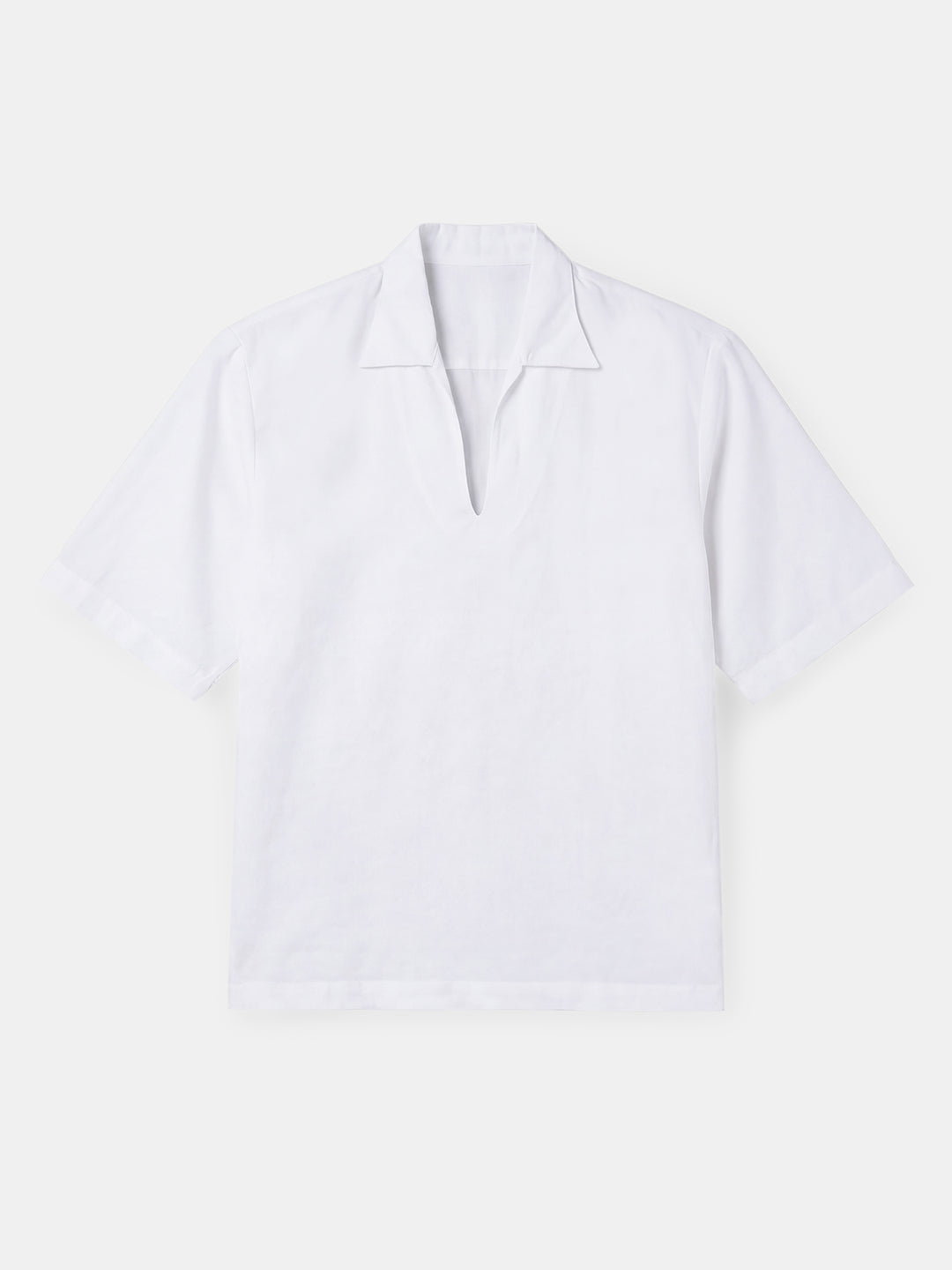 Men's White Linen Cotton Regular Fit Shirt