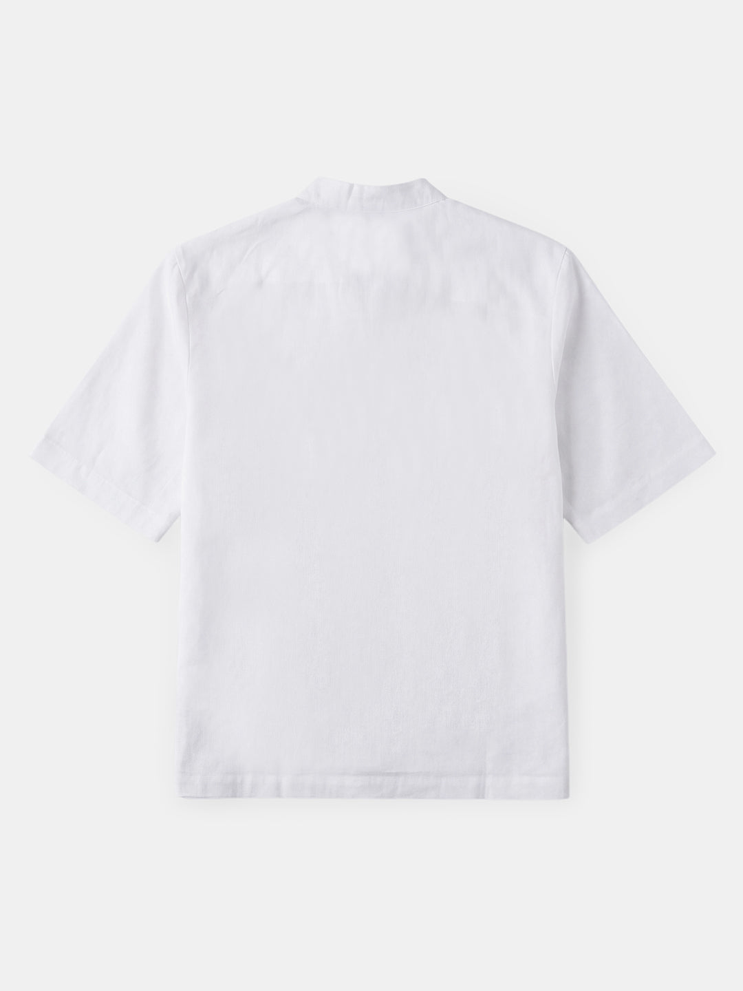 Men's White Linen Cotton Regular Fit Shirt