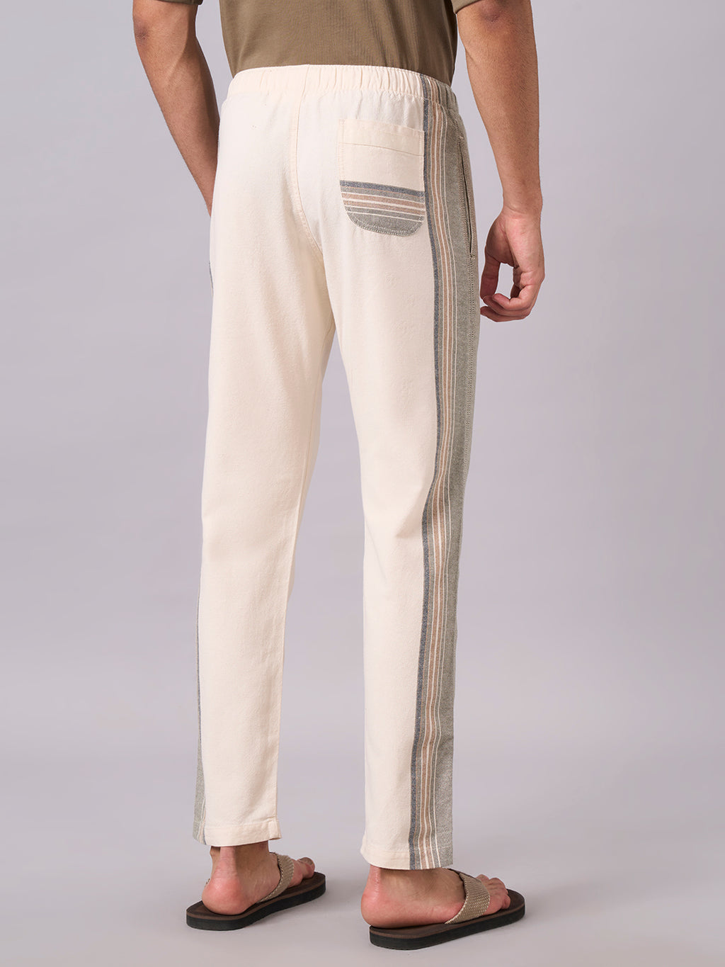 Men's Natural 100% Cotton Regular Fit Pant