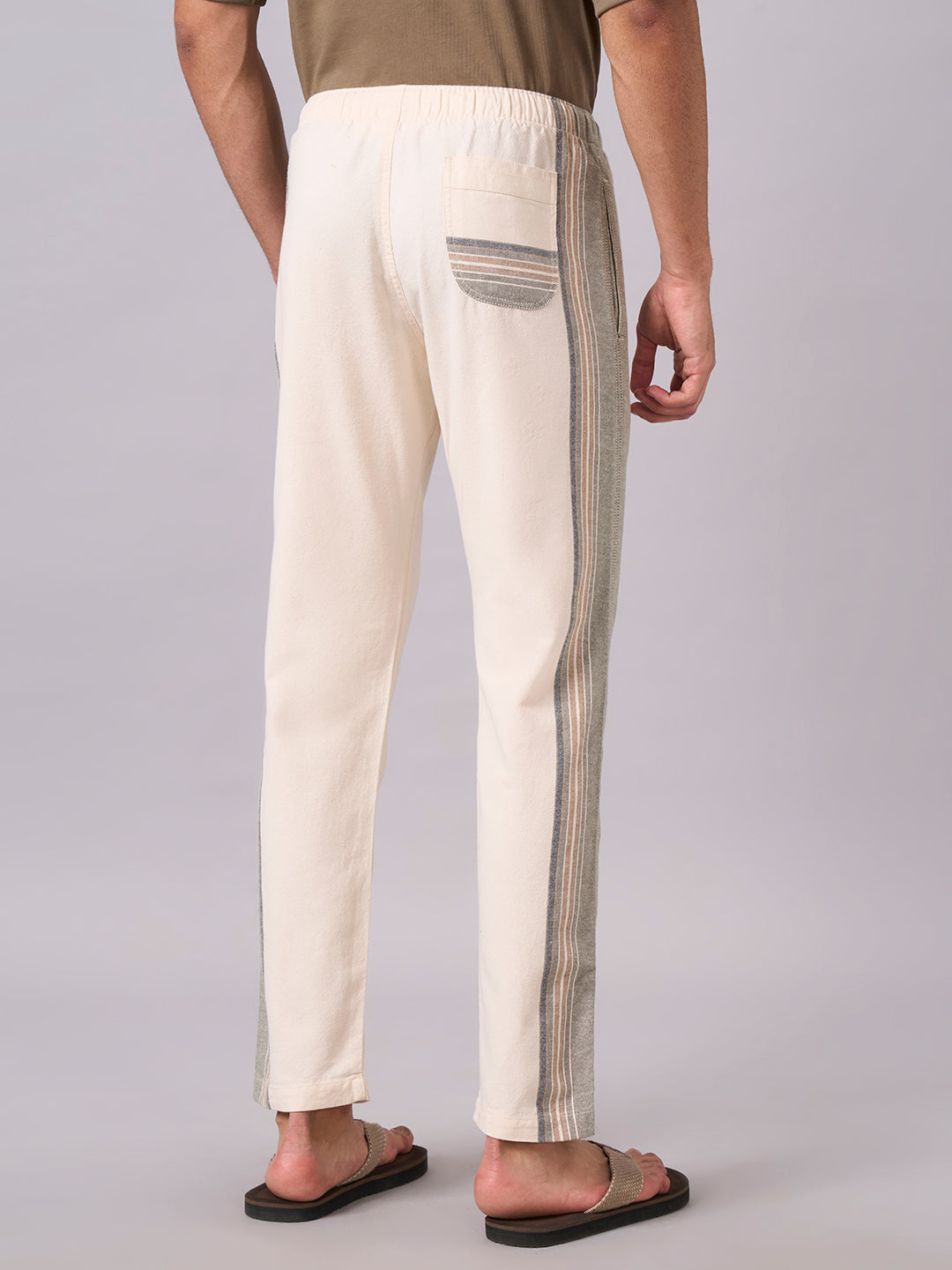 Men's Natural 100% Cotton Regular Fit Pant