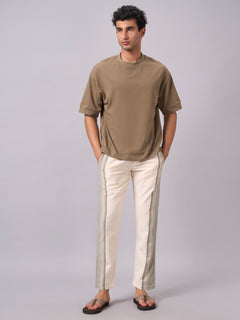 Men's 100% Cotton Regular Fit Pant Natural