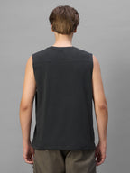 Men's Grey Cotton Bamboo Elastane Regular Fit Knit Vest