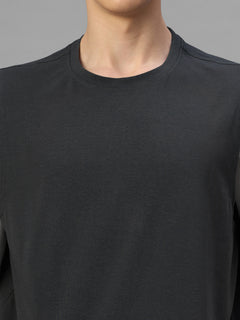 Men's Grey Cotton Bamboo Elastane Regular Fit Knit Vest