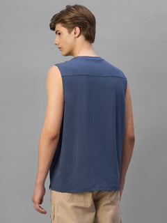 Men's Lavender Cotton Bamboo Elastane Regular Fit Knit Vest