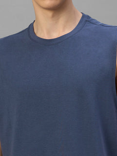 Men's Lavender Cotton Bamboo Elastane Regular Fit Knit Vest