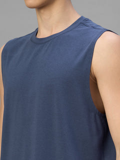 Men's Lavender Cotton Bamboo Elastane Regular Fit Knit Vest