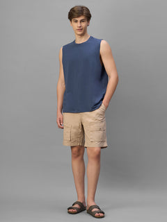 Men's Lavender Cotton Bamboo Elastane Regular Fit Knit Vest